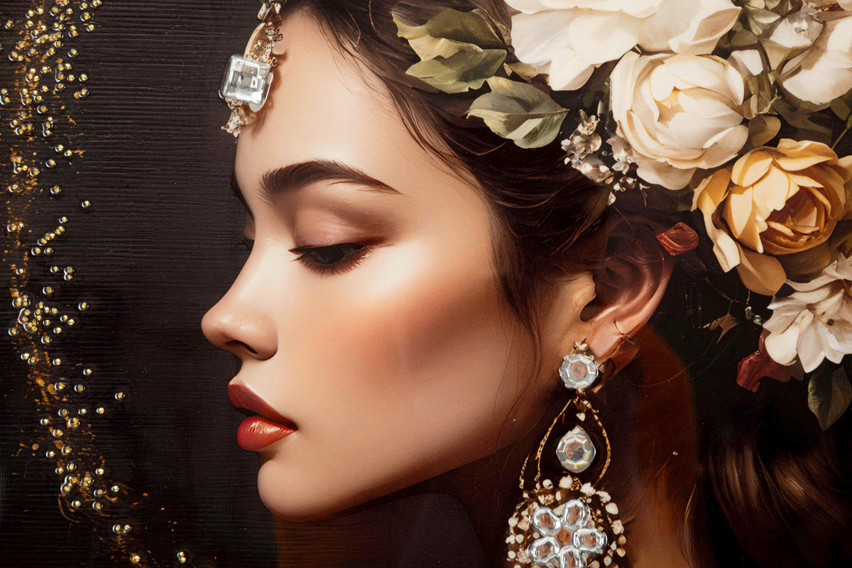 LEINWANDBILD Frauen  - Goldfarben, Basics, Holz/Kunststoff (62/92/3.5cm)
