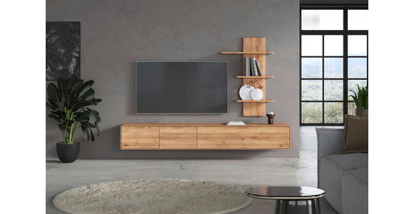 WOHNWAND 2-teilig  in Wildeiche  220/116/40 cm  - Wildeiche, KONVENTIONELL, Holz (220/116/40cm) - Linea Natura