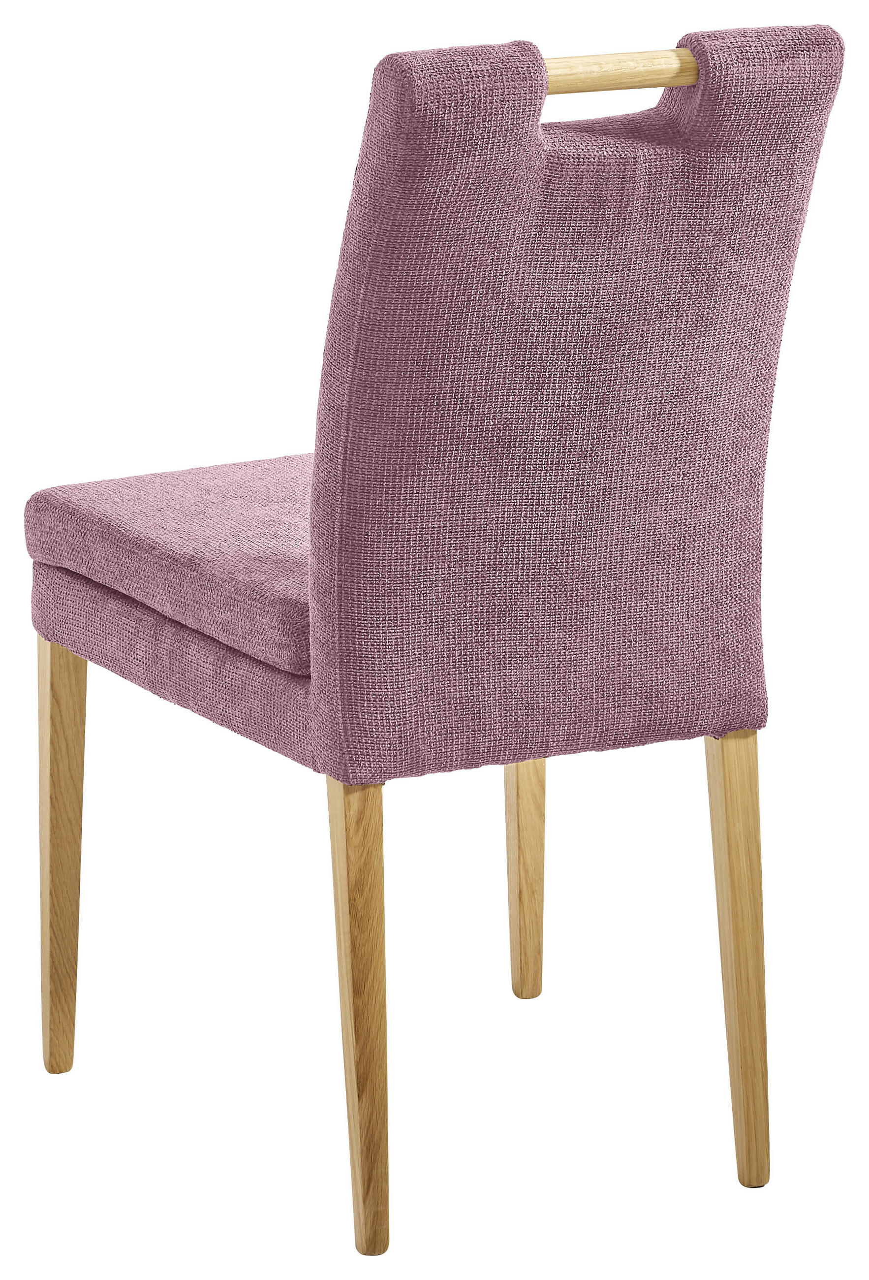 STUHL  in Webstoff Holz, Textil  - Eichefarben/Altrosa, KONVENTIONELL, Holz/Textil (47/91,5/59cm) - Cantus