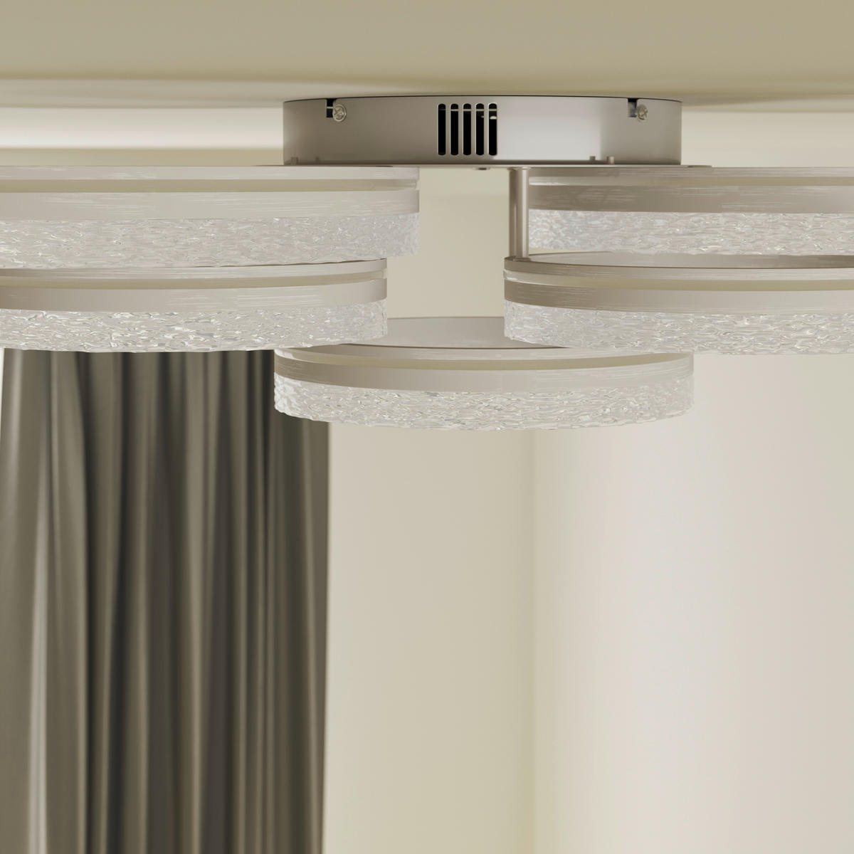 LED-DECKENLEUCHTE Swansea 100/56/22 cm   - Cappuccino, Design, Kunststoff/Metall (100/56/22cm) - Novel