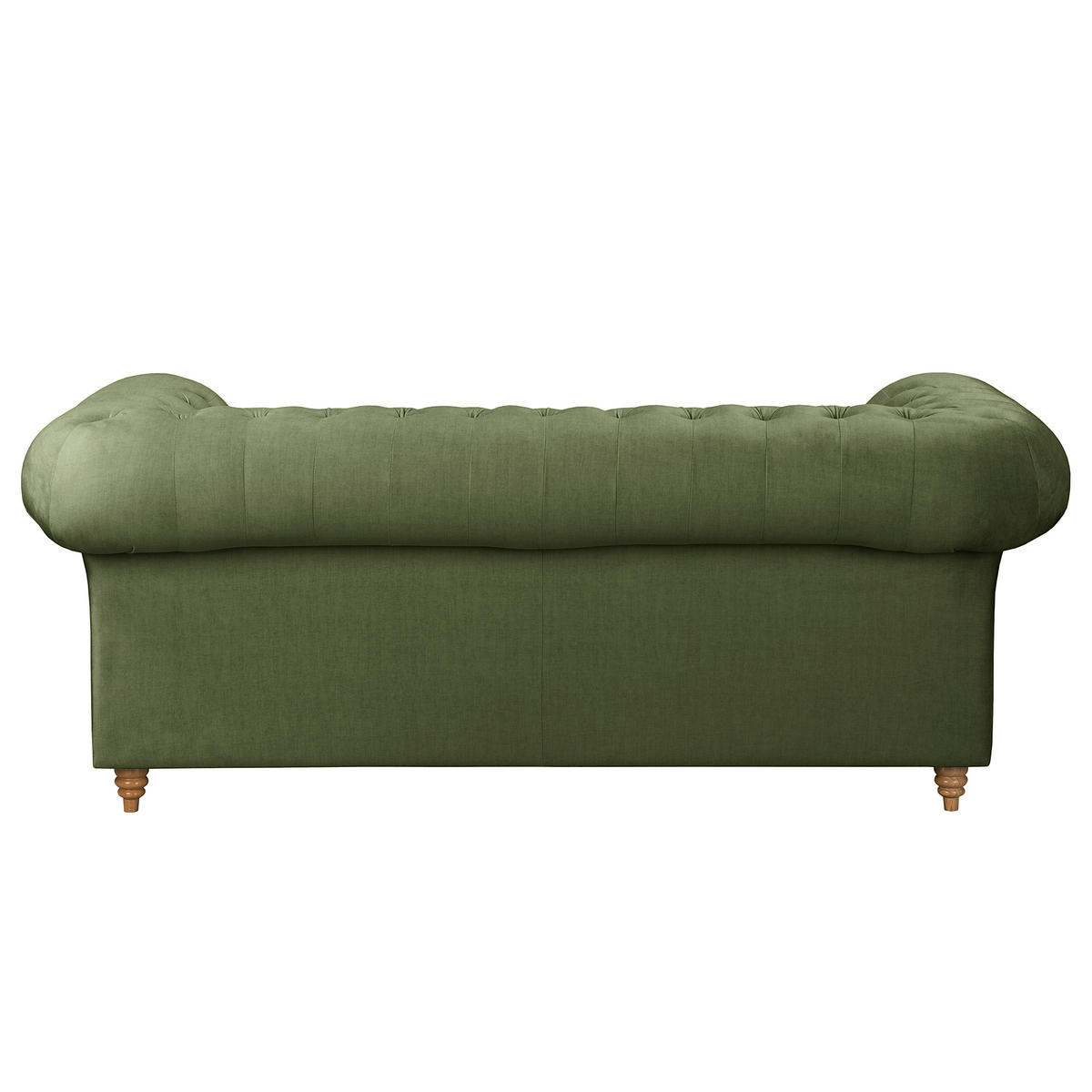 2-SITZER-SOFA Laura in Mikrofaser Dunkelgrün  - Dunkelgrün/Braun, Design, Holz/Textil (190/75/91cm) - P & B