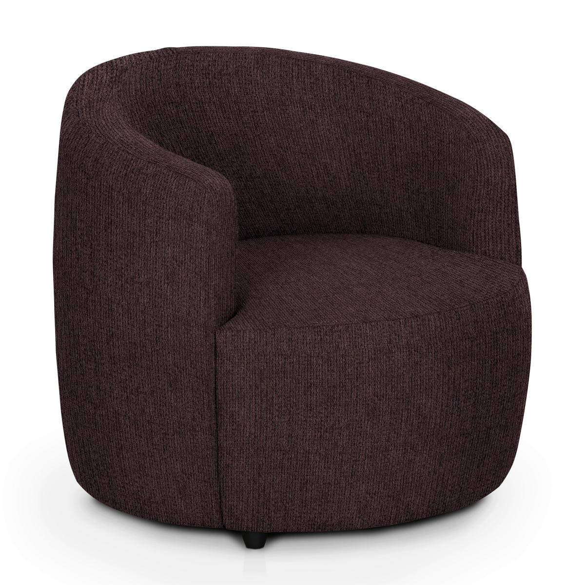 COCKTAILSESSEL in Chenille Braun  - Schwarz/Braun, Design, Kunststoff/Textil (81/74/81cm) - Livetastic