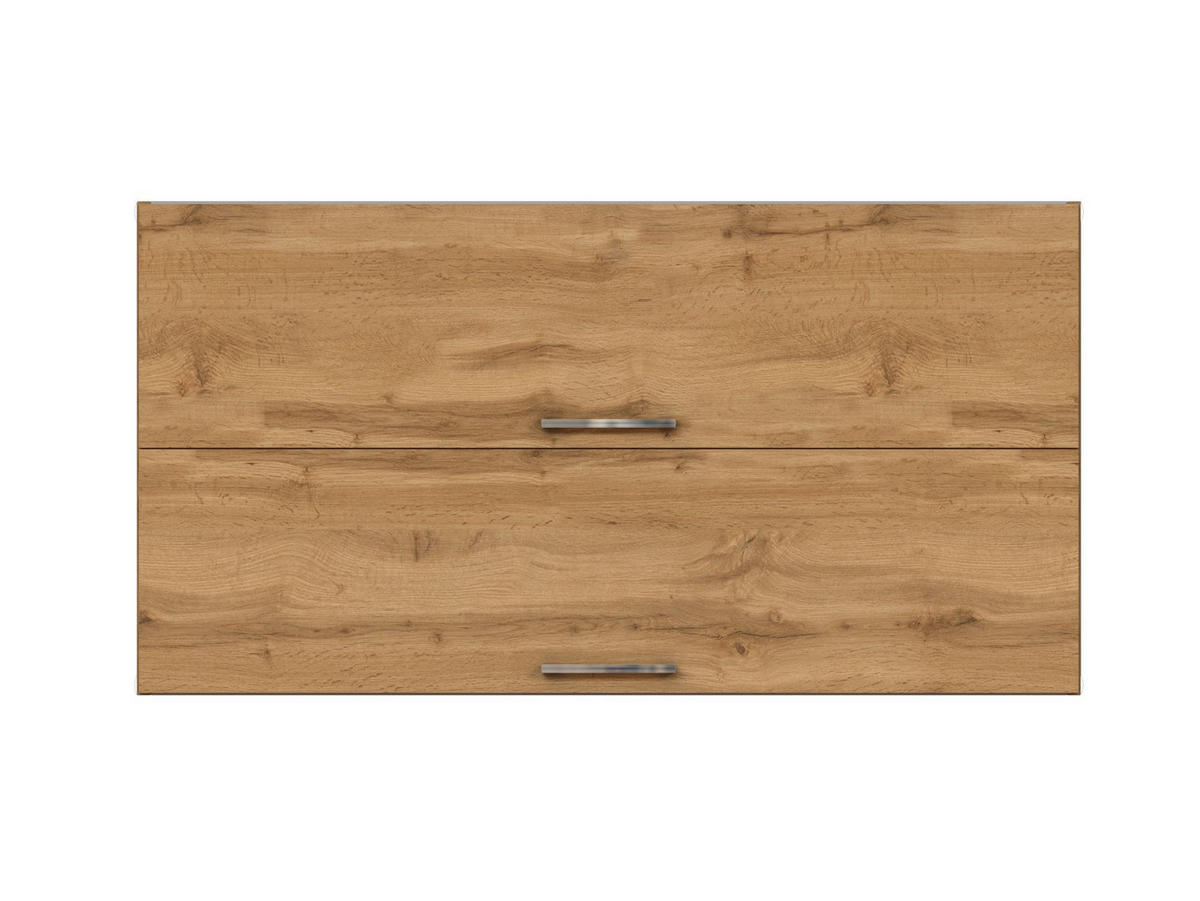 KÜCHENOBERSCHRANK 110/57/34 cm  in Eiche Wotan  - Chromfarben/Eiche Wotan, MODERN, Holzwerkstoff/Metall (110/57/34cm) - Held