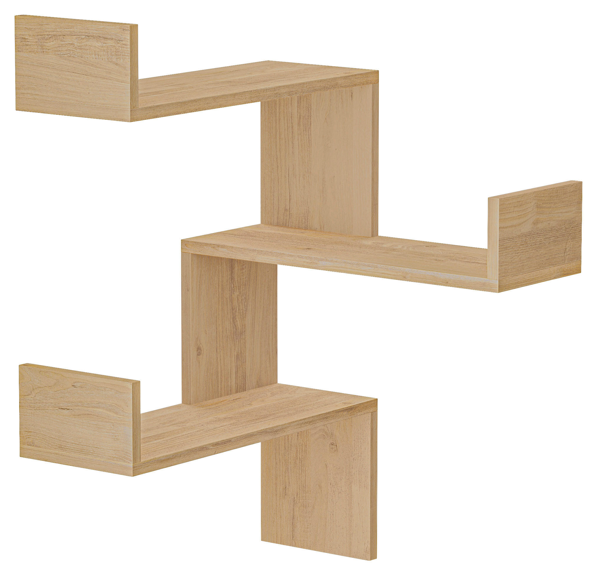 WANDREGAL  - Eichefarben, Design, Holzwerkstoff (60/90/22cm) - Livetastic
