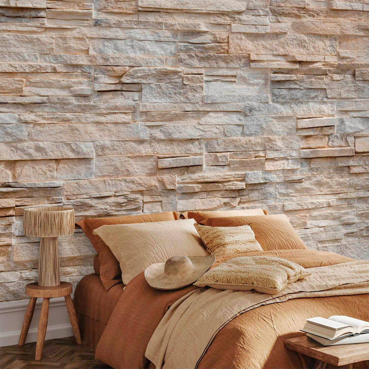 FOTOTAPETE  - Beige/Hellgrau, LIFESTYLE, Textil (450/315cm) - artgeist