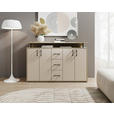 SIDEBOARD  in 139/90/34 cm  - Kaschmir/Schwarz, KONVENTIONELL, Holzwerkstoff/Kunststoff (139/90/34cm) - Carryhome