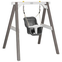 GUNGA - vit/grå, Klassisk, trä/plast (120/134/103cm)