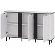 SIDEBOARD  in 136,8/82/35,2 cm  - Schwarz/Weiß, MODERN, Holzwerkstoff/Kunststoff (136,8/82/35,2cm) - Carryhome