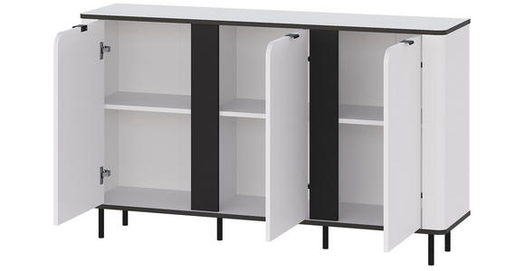SIDEBOARD  in 136,8/82/35,2 cm  - Schwarz/Weiß, MODERN, Holzwerkstoff/Kunststoff (136,8/82/35,2cm) - Carryhome