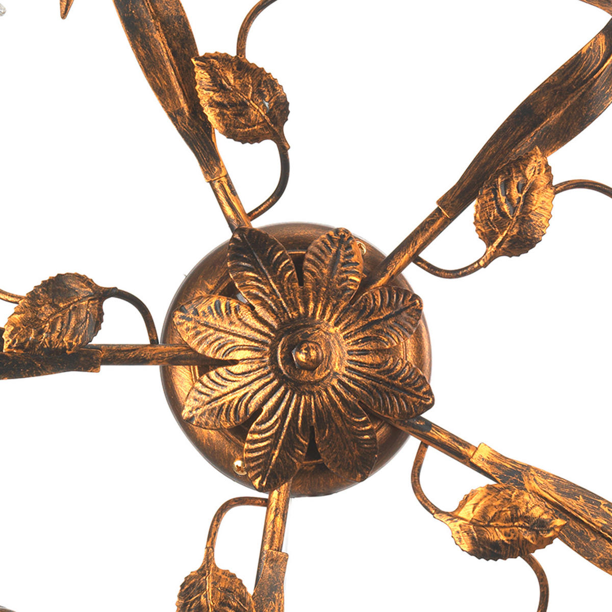 DECKENLEUCHTE 63/20 cm   - Bronzefarben, KONVENTIONELL, Glas/Metall (63/20cm)