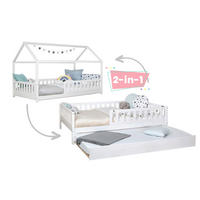 AUSZIEHBETT 140/200 cm Weiss  - Weiss/Naturfarben, Modern, Holz/Textil (140/200cm) - MID.YOU