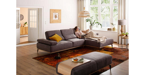 WOHNLANDSCHAFT in Textil Braun - Beige/Bronzefarben, Natur, Textil/Metall (298/178cm) - Valnatura