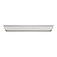 PLAFONIERĂ CU LED - argintiu, Design, plastic/metal (100/25/5,6cm)