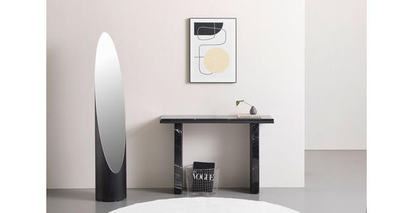 KONSOLENTISCH Pappel furniert Schwarz  - Schwarz, LIFESTYLE, Holz/Holzwerkstoff (120/35/80cm) - Xora