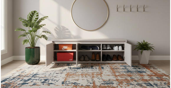 GARDEROBENBANK Liv  in 145,1/50,1/33,8 cm  - Kaschmir/Schwarz, KONVENTIONELL, Holzwerkstoff (145,1/50,1/33,8cm) - Xora