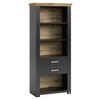 REGAL Graphitfarben, Eiche Artisan  - Graphitfarben/Eiche Artisan, Design, Holzwerkstoff/Metall (74,5/174,6/42,2cm) - SetOne by Musterring