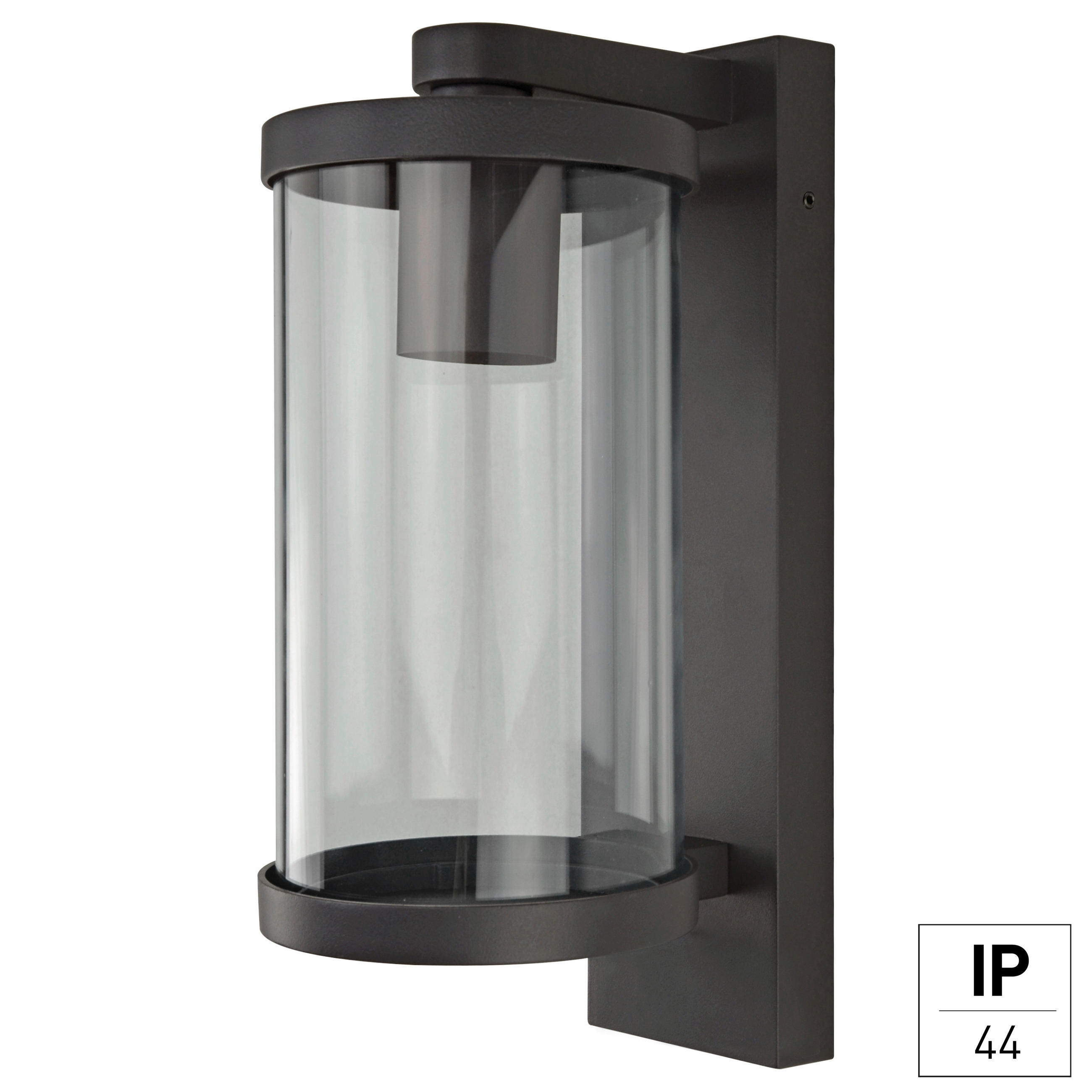 AUßENWANDLEUCHTE Mira 11,8/29/15,9 cm   - Schwarz, KONVENTIONELL, Metall (11,8/29/15,9cm)
