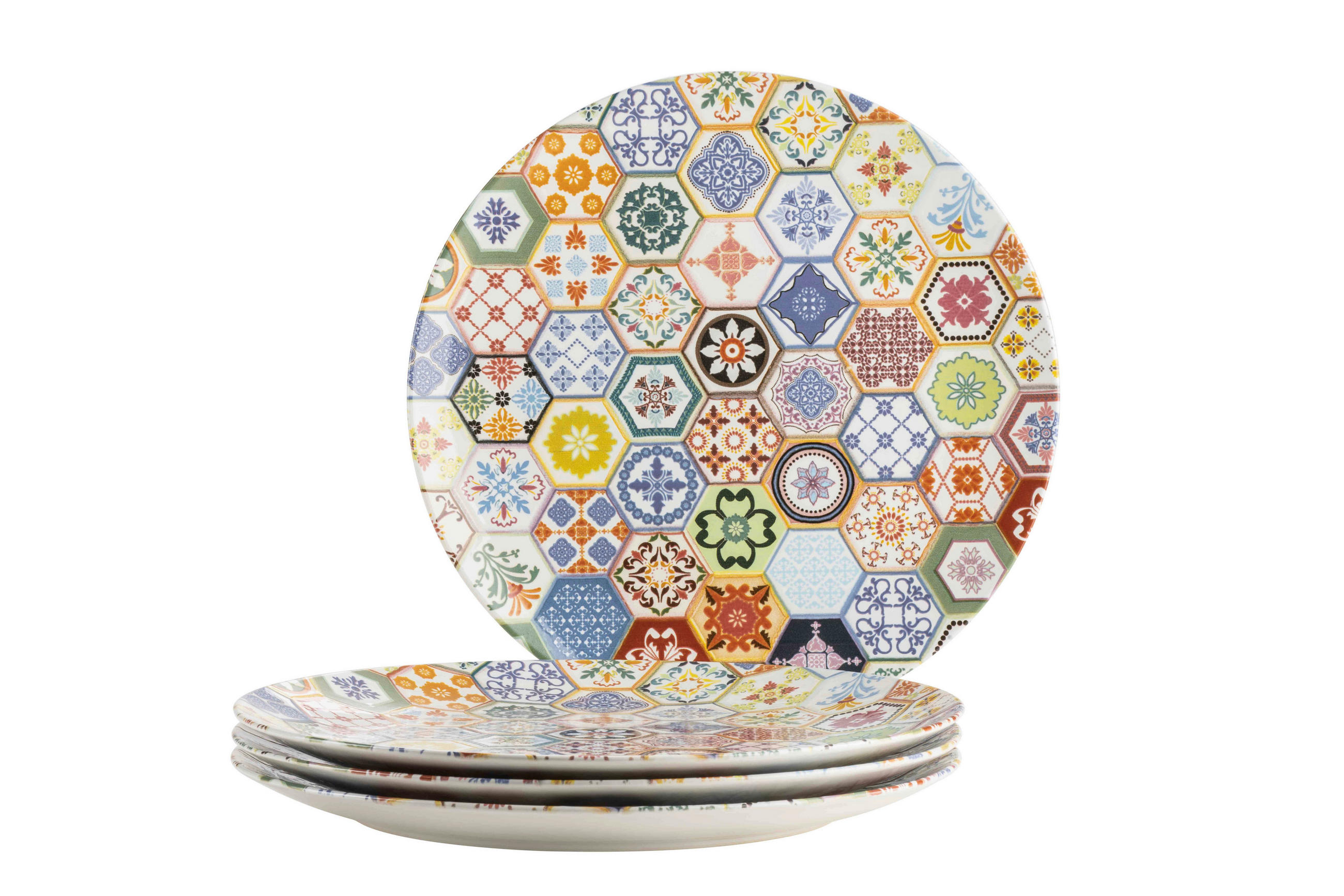 TELLERSET 4-teilig  - Multicolor, Basics, Keramik - Mäser