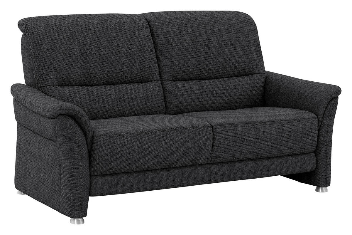 SITZGARNITUR Flachgewebe Schwarz  - Alufarben/Schwarz, Konventionell, Textil/Metall (198/172/96/93cm) - Beldomo Premium