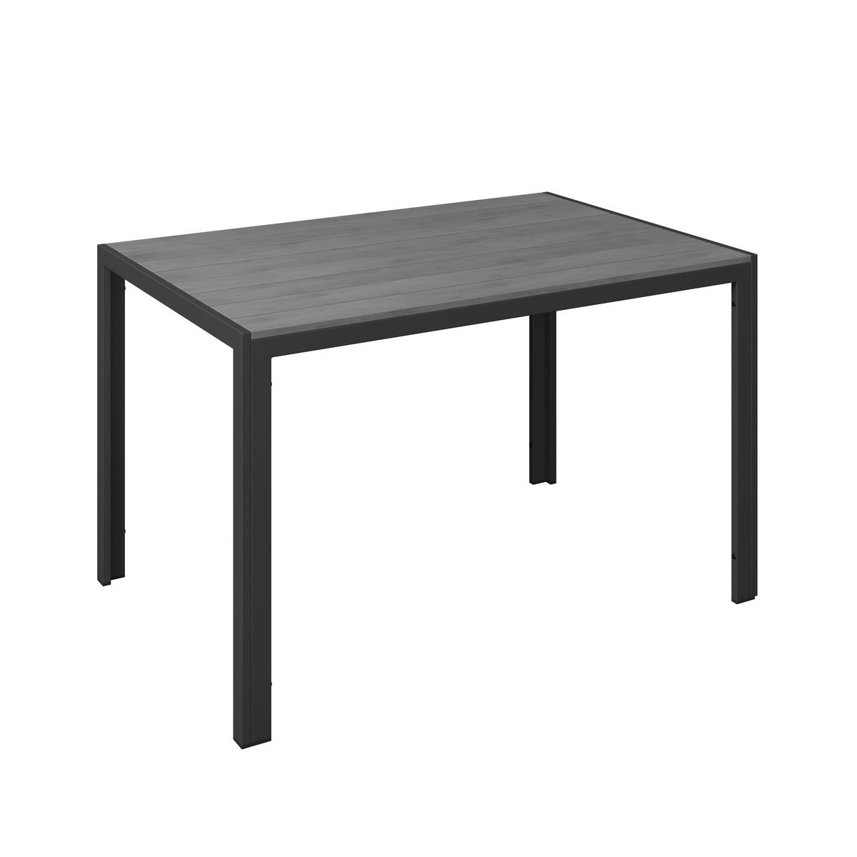 KERTI ASZTAL 120/80/74 cm   - sötétszürke/szürke, Modern, műanyag/fém (120/80/74cm) - Ambia Garden