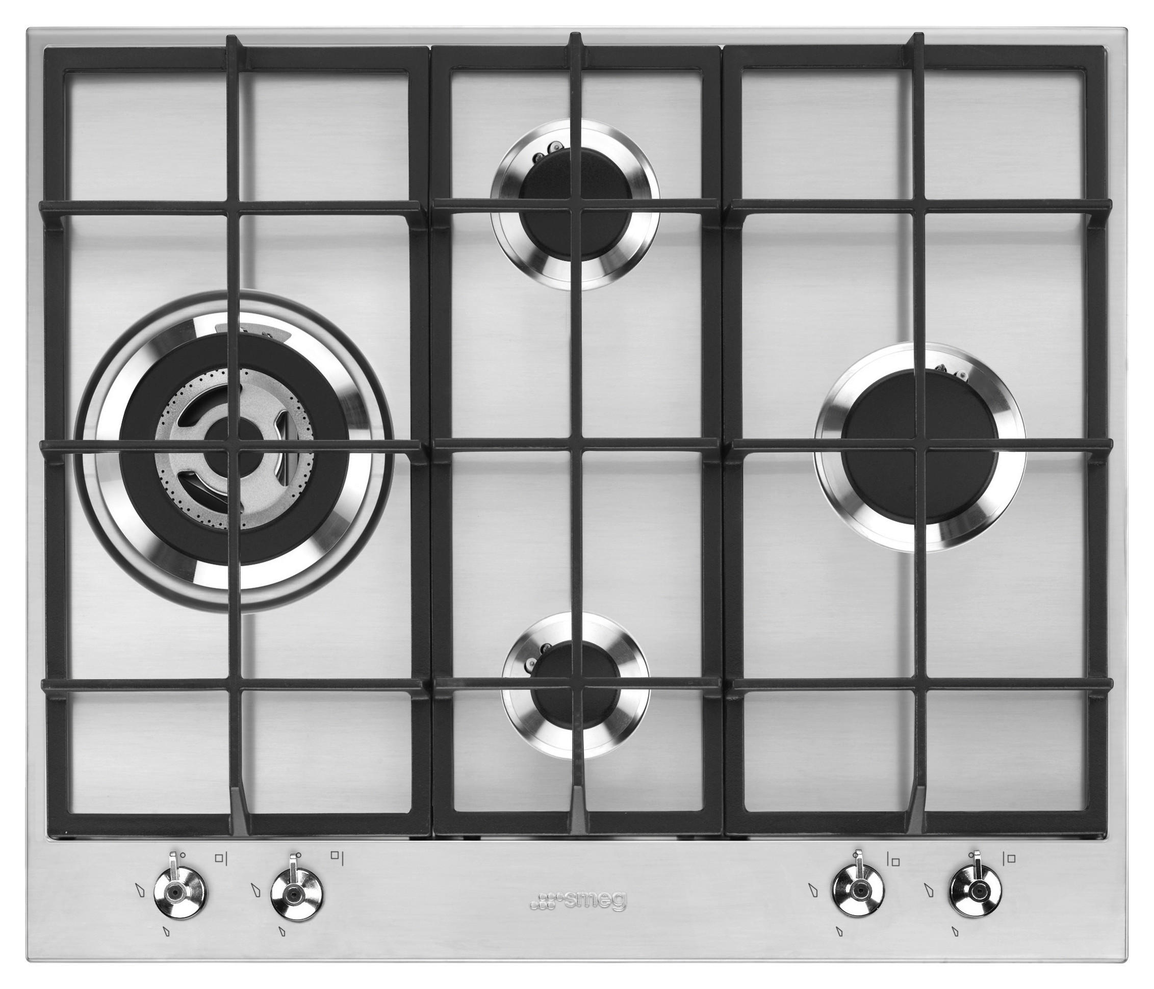 GASKOCHFELD - Edelstahlfarben, Basics, Metall (60/40/51cm) - SMEG
