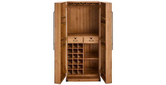 BARSCHRANK Tanne massiv Naturfarben  - Goldfarben/Naturfarben, LIFESTYLE, Holz/Metall (64,5/146,5/45cm) - Landscape