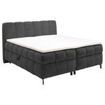 BOXBETT 180/200 cm  in Dunkelgrau  - Dunkelgrau/Schwarz, KONVENTIONELL, Kunststoff/Textil (180/200cm) - Hom`in