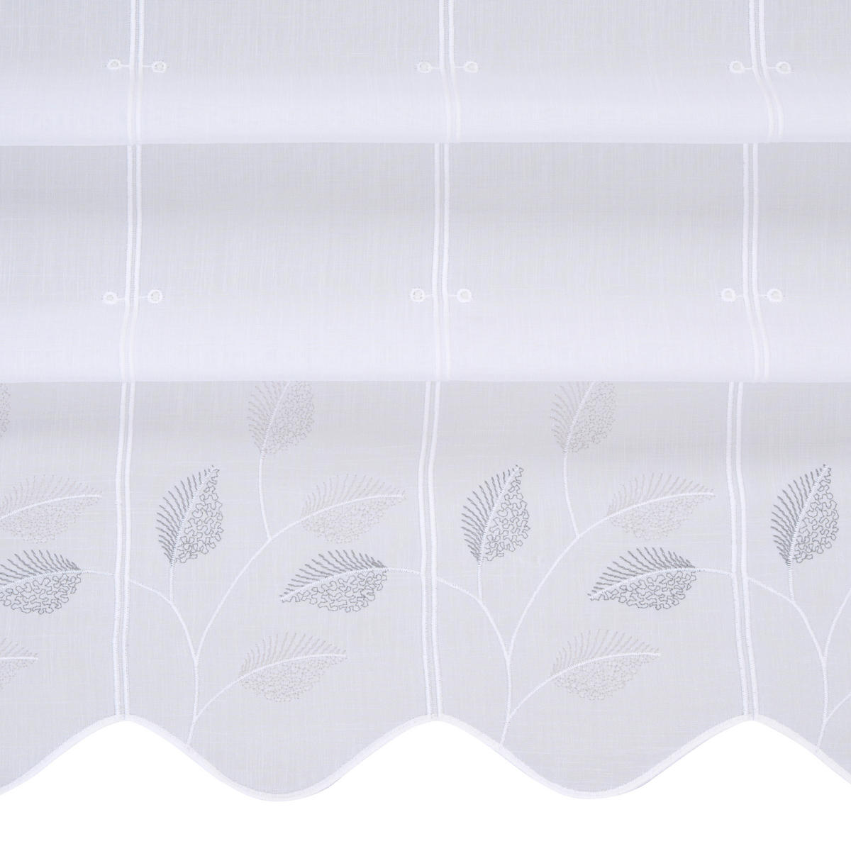 KURZGARDINE   - Weiß/Grau, KONVENTIONELL, Textil (140cm) - Esposa