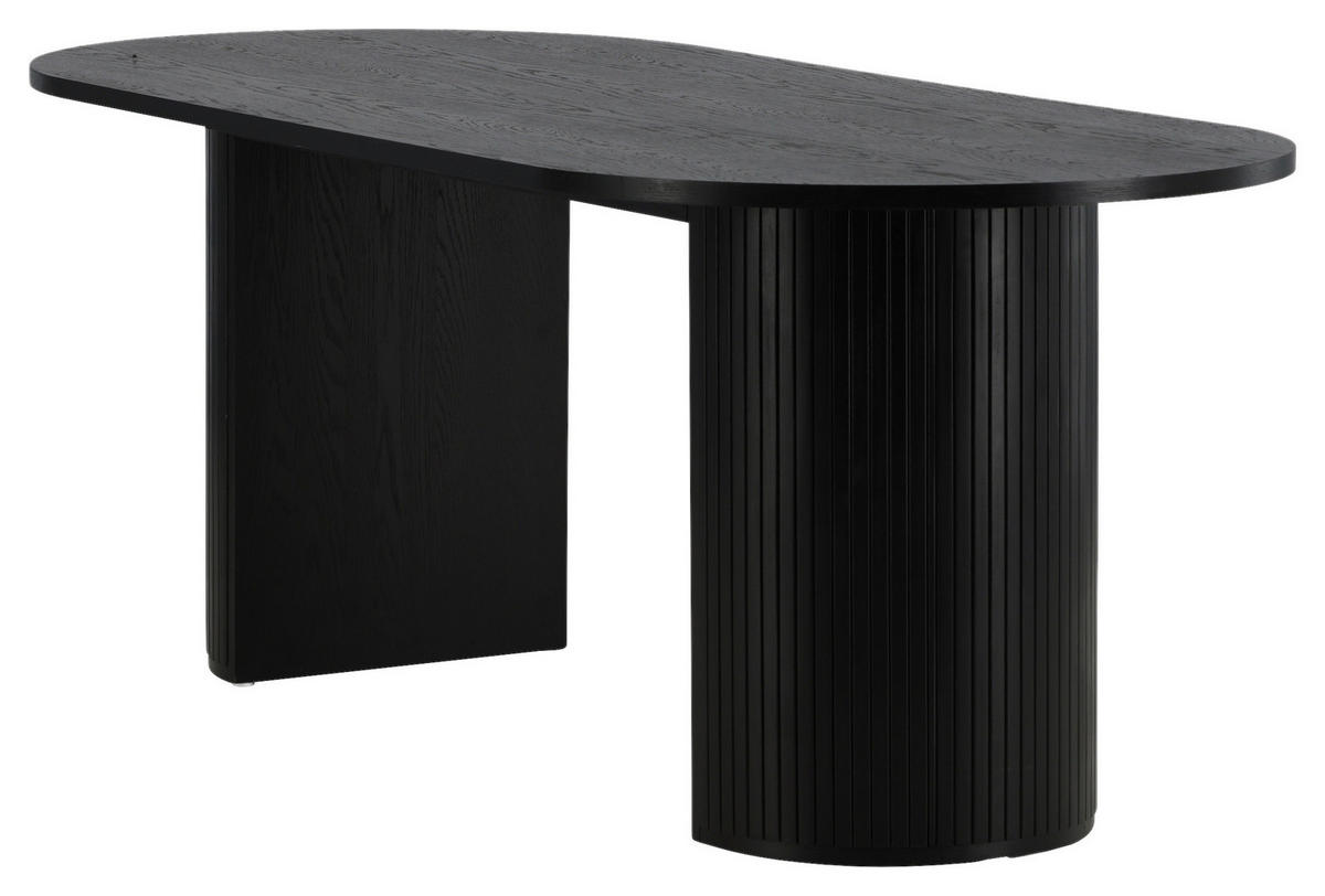 ESSTISCH in Holzwerkstoff, Holz 200/90/75 cm  - Schwarz, Design, Holz/Holzwerkstoff (200/90/75cm) - Livetastic