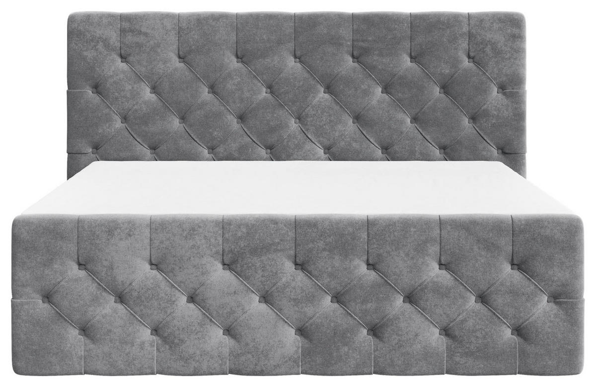 BOXBETT 140/200 cm  in Anthrazit  - Anthrazit/Schwarz, MODERN, Holz/Kunststoff (140/200cm) - MID.YOU