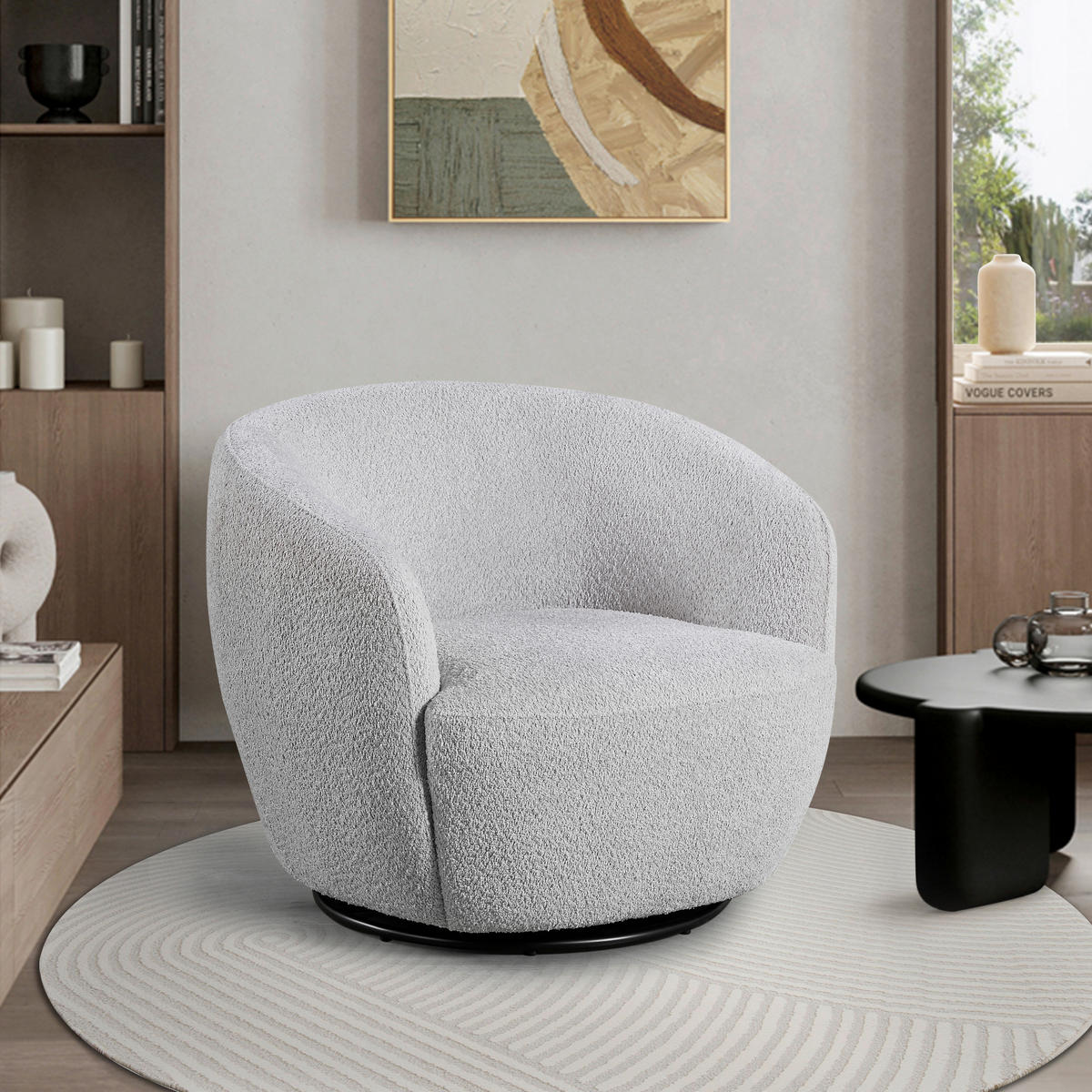 KŘESLO, textil, šedá - šedá/černá, Design, kov/textil (84/73/84cm) - Carryhome