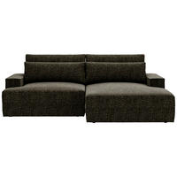 ECKSOFA in Struktur Schwarz  - Schwarz, Design, Kunststoff/Textil (272/156cm) - Livetastic