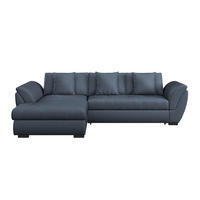 ECKSOFA Dunkelblau Webstoff  - Schwarz/Dunkelblau, Design, Kunststoff/Textil (187/278cm) - Livetastic