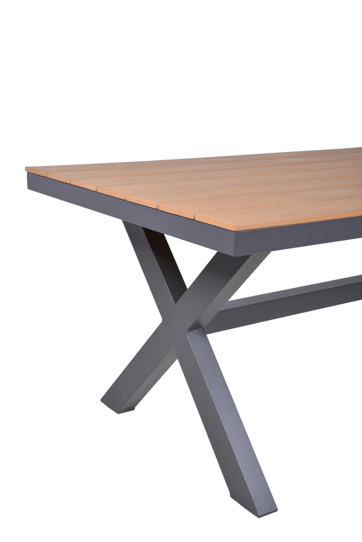 GARTENTISCH 173/93,5/75 cm Metall, Kunststoff rechteckig  - Anthrazit/Braun, Basics, Kunststoff/Metall (173/93,5/75cm) - Gardenson