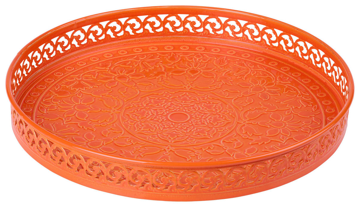 SERVIERTABLETT 25/3 cm    - Orange, Trend, Metall (25/3cm) - Ambia Home