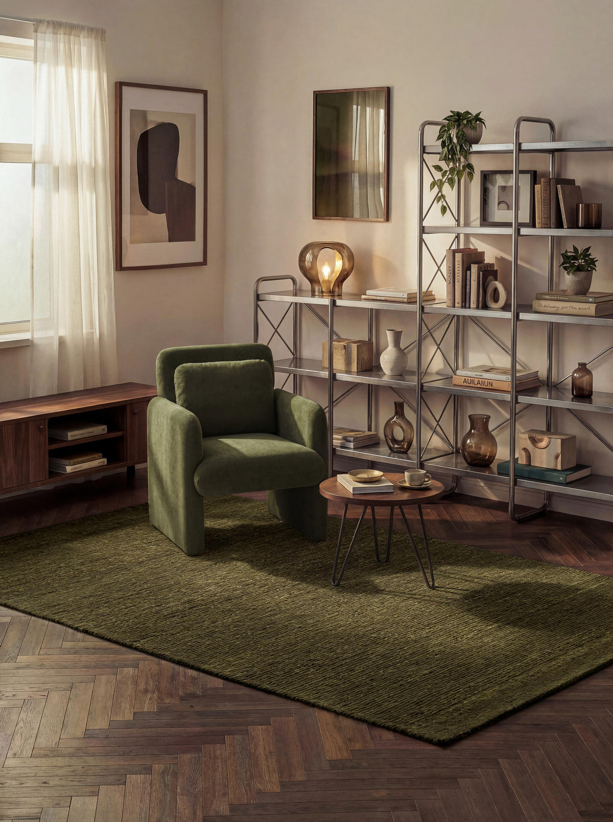 WOLLTEPPICH 200/290 cm Bexley Woolwich Olivgrün  - Olivgrün, Basics, Textil (200/290cm) - Ted Baker