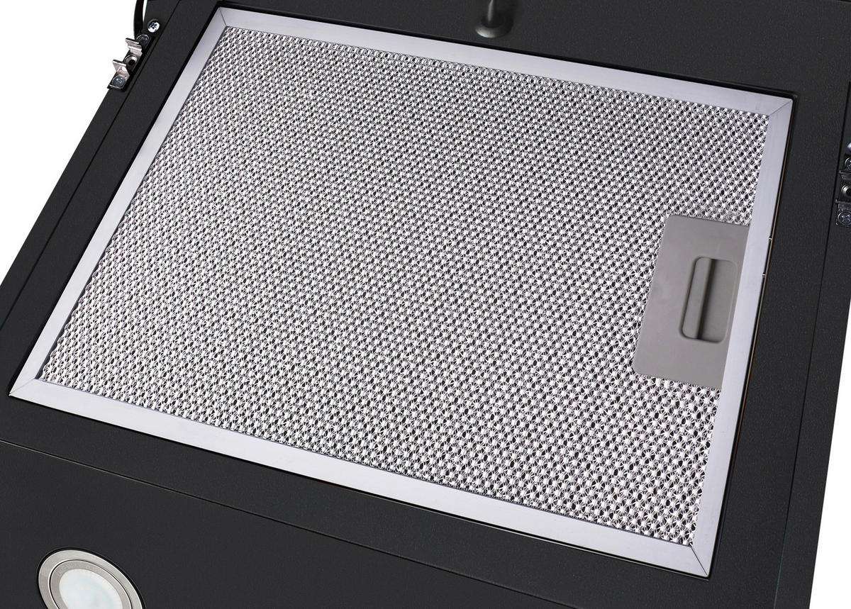 FLÄKTKÅPA CH24090SAM  - svart, Trend, metall/glas (89,5/74,2-109,2/38,5cm) - Respekta