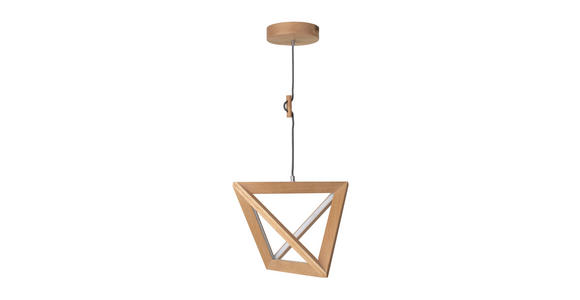 LED-HÄNGELEUCHTE 42/42/100 cm - Braun, Natur, Holz (42/42/100cm) - Dieter Knoll