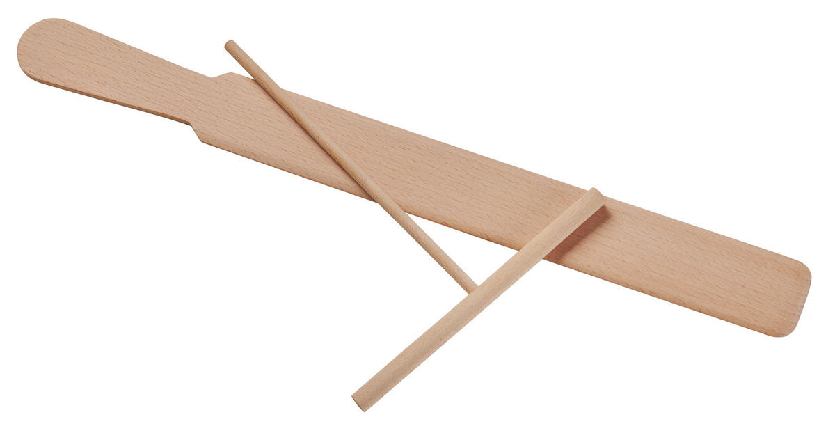 APARAT ZA PALAČINKE  - prirodne boje/boje oplemenjenog čelika, Konvencionalno, drvo/metal (33/9cm) - Homeware Profession.