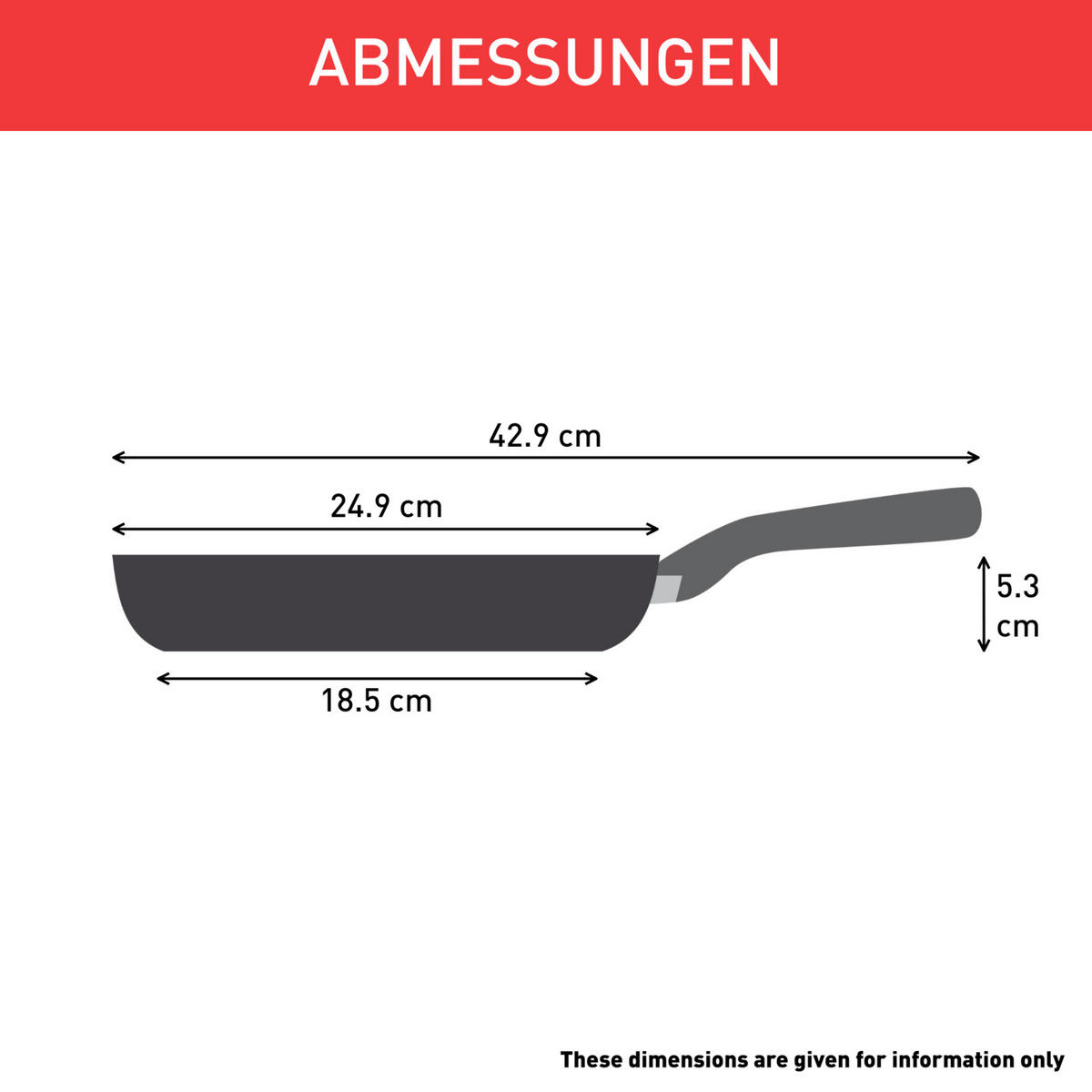 BRATPFANNE So Expert thermosensitive Beschichtung 45,80 cm  - Schwarz, Basics, Metall (45,80cm) - Tefal