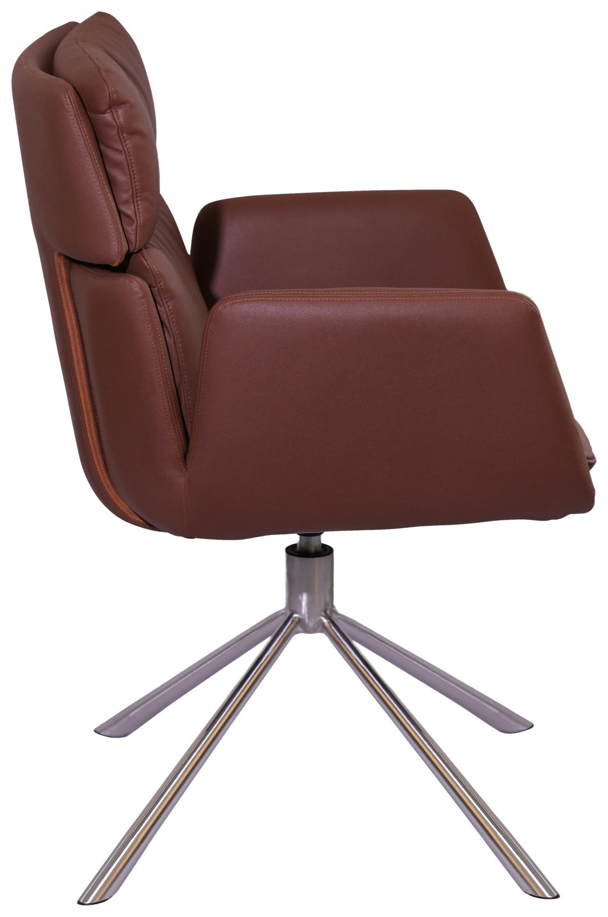 ARMLEHNSTUHL  in Stahl Mikrofaser  - Edelstahlfarben/Rostfarben, Design, Textil/Metall (60/92/67cm) - Novel