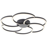 LED-DECKENLEUCHTE  65/6 cm    - Schwarz, Design, Kunststoff/Metall (65/6cm) - Brilliant