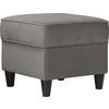 HOCKER Plüsch Grau  - Schwarz/Grau, Design, Holz/Textil (52/45/52cm) - MID.YOU