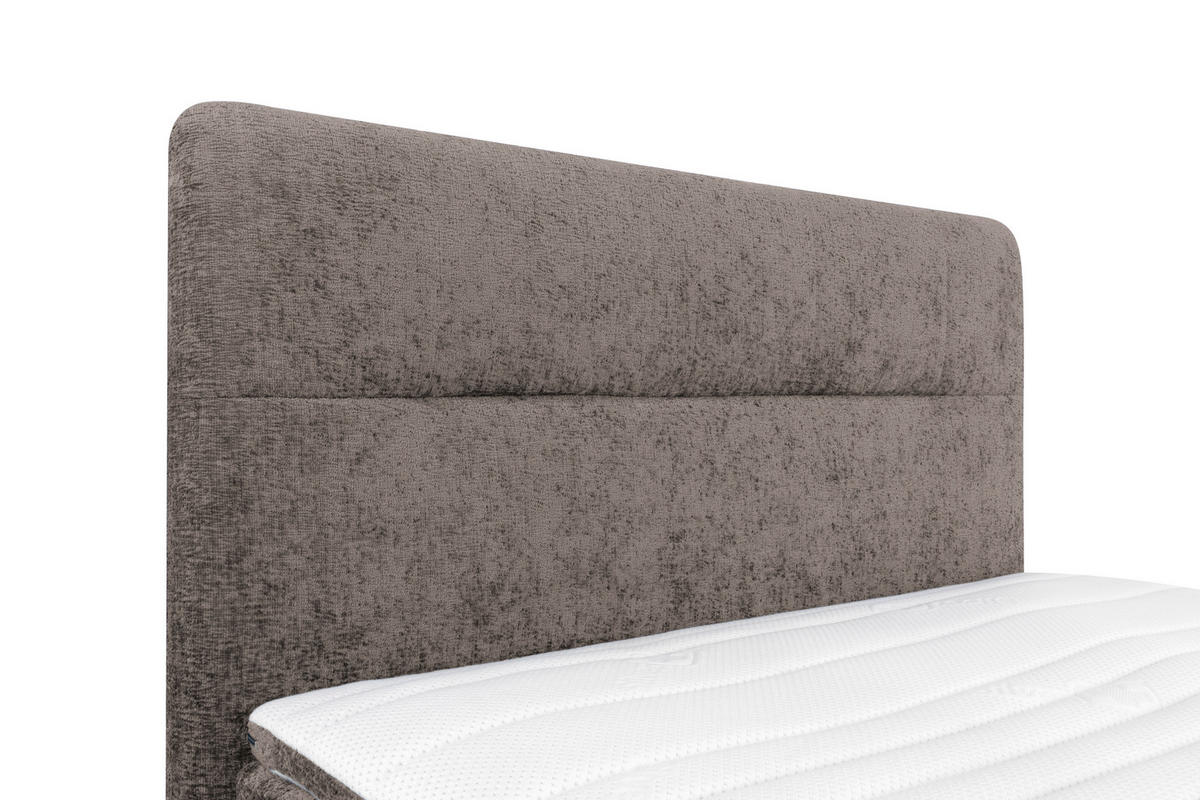 BOXSPRINGBETT 140/200 cm  in Hellbraun  - Hellbraun/Schwarz, Design, Textil/Metall (140/200cm) - Esposa