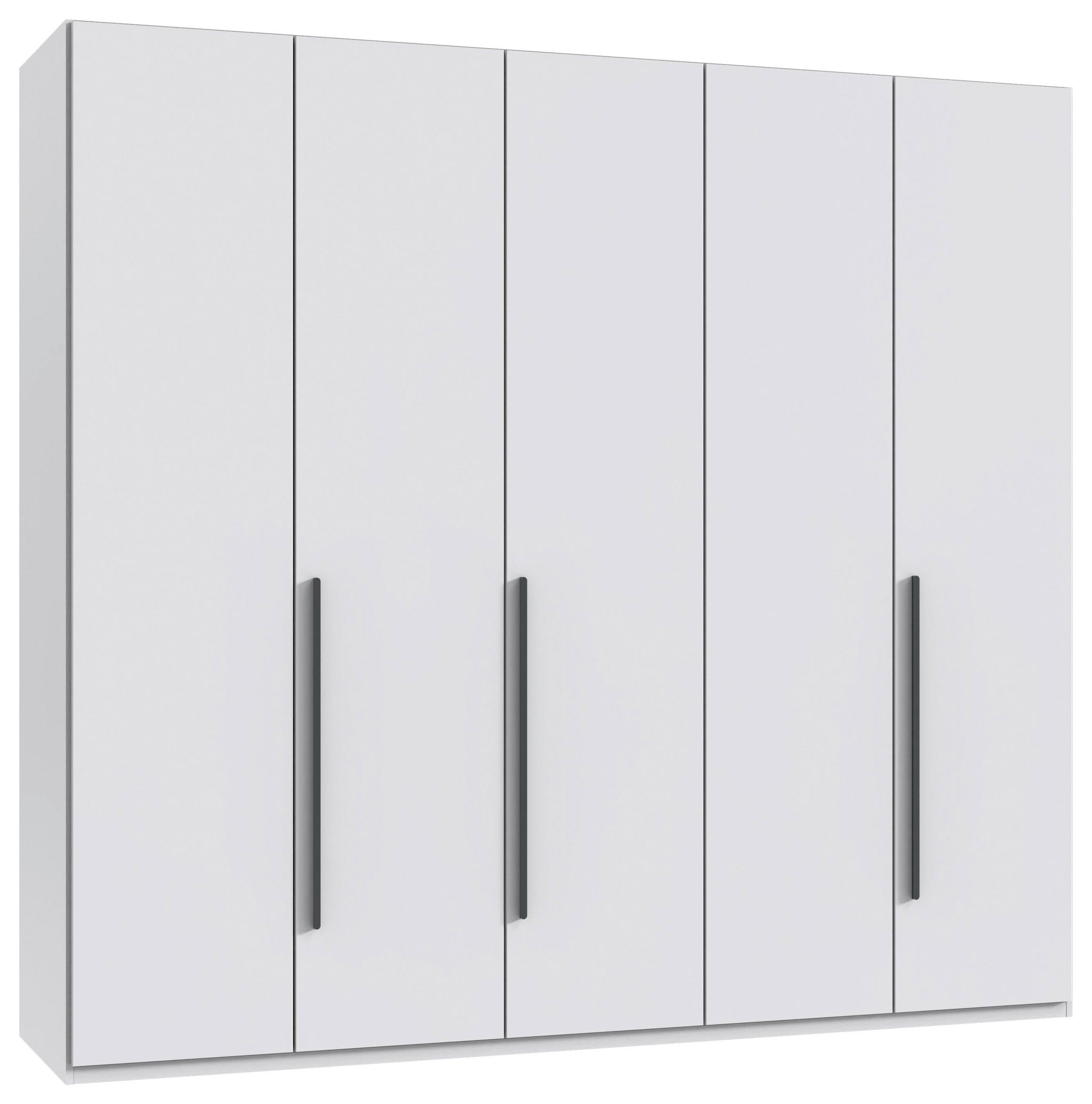 DREHTÜRENSCHRANK 5-türig Graphitfarben, Weiß  - Graphitfarben/Weiß, MODERN, Holzwerkstoff/Kunststoff (225/208/58cm) - Chameo