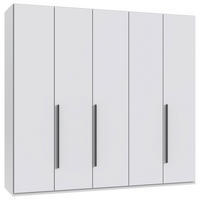 DREHTÜRENSCHRANK 5-türig Graphitfarben, Weiß  - Graphitfarben/Weiß, MODERN, Holzwerkstoff/Kunststoff (225/208/58cm) - Chameo