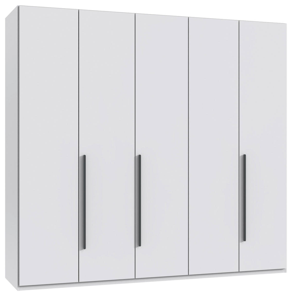 DREHTÜRENSCHRANK 5-türig Graphitfarben, Weiß  - Graphitfarben/Weiß, MODERN, Holzwerkstoff/Kunststoff (225/208/58cm) - Chameo