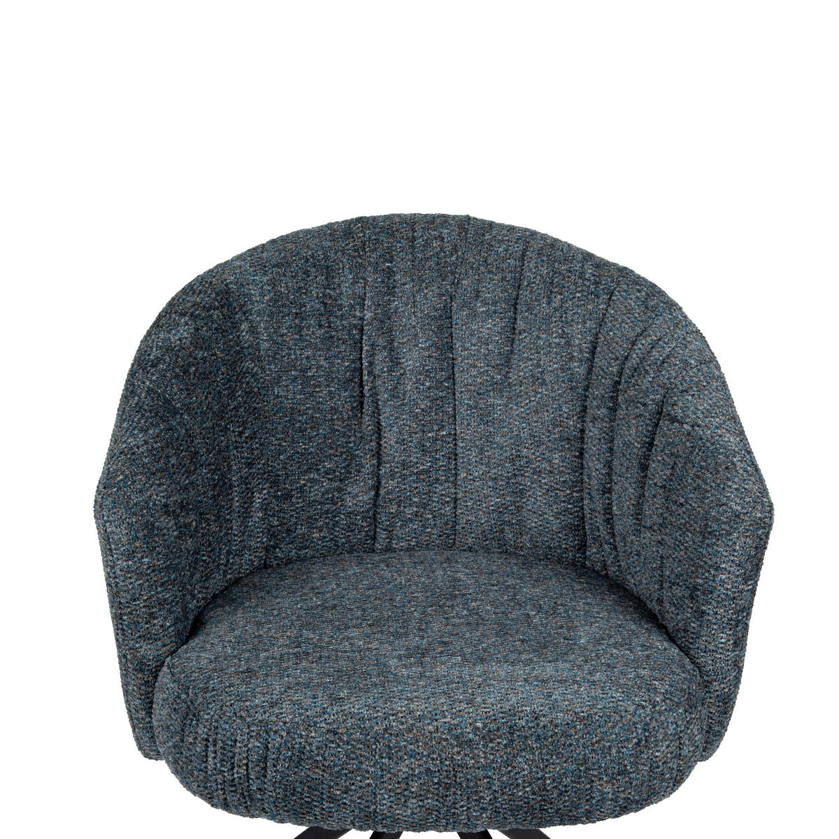 ARMLEHNSTUHL  in Eisen Chenille  - Blau/Schwarz, Design, Textil/Metall (63/81,5/62,5cm) - Dieter Knoll
