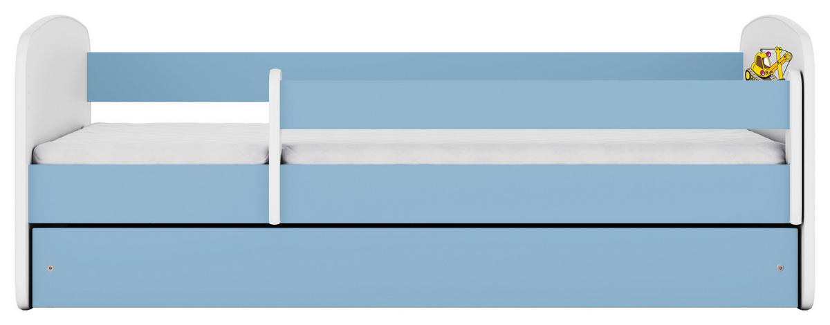 KINDER-/JUNIORBETT 80/160 cm  in Blau  - Blau/Birkefarben, MODERN, Holz/Holzwerkstoff (80/160cm) - MID.YOU