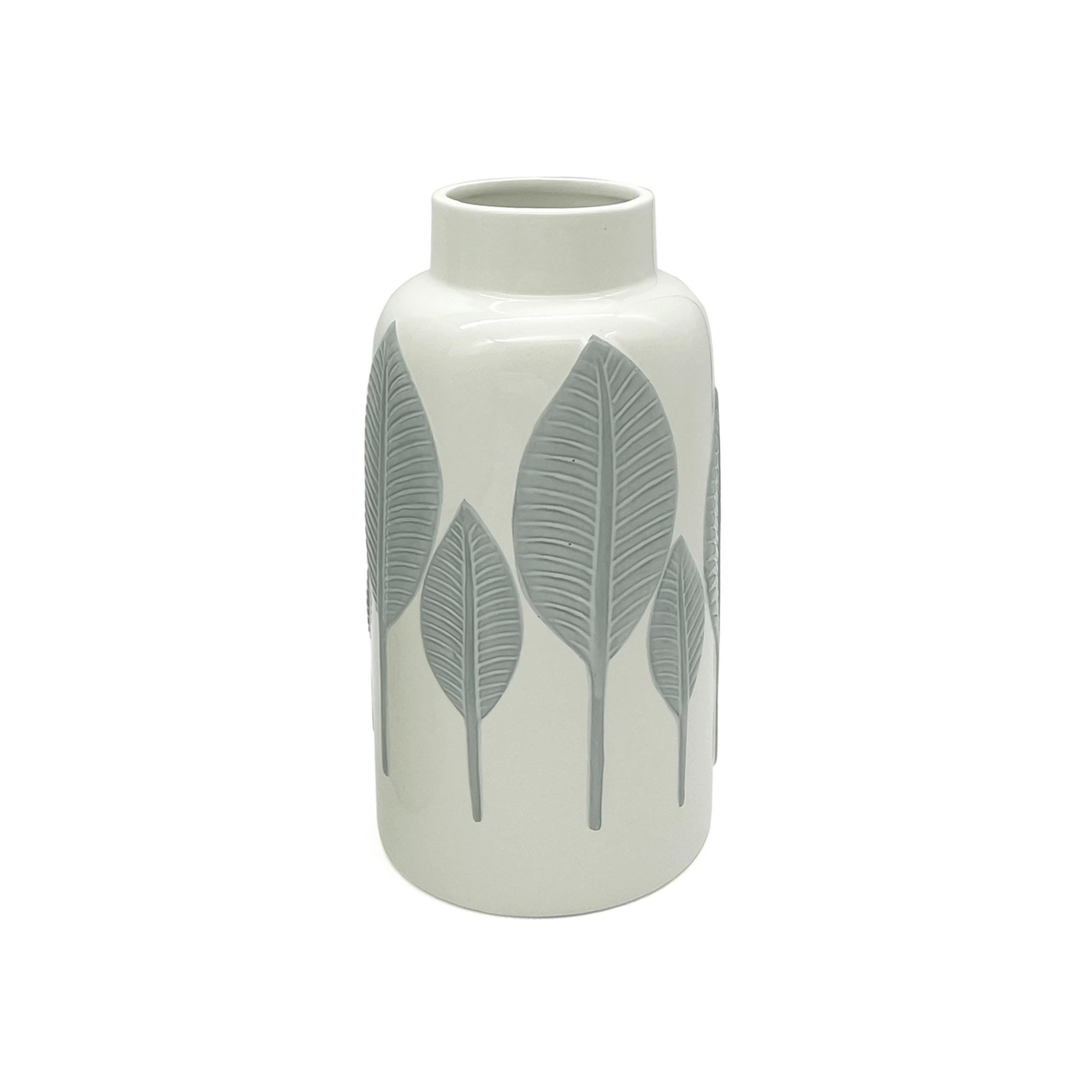 VASE 27 cm - Blau/Weiß, Trend, Keramik (13,5/26,5cm) - Ambia Home